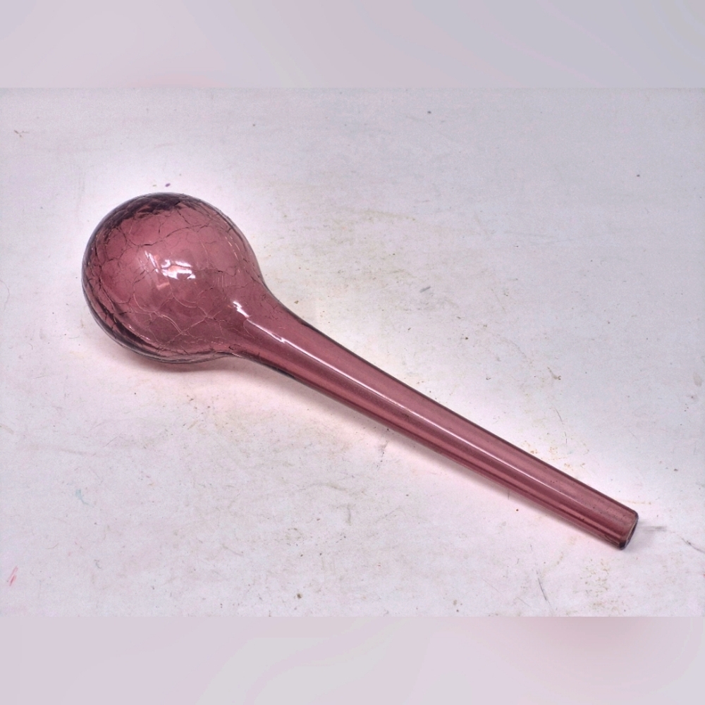 Purple Crackle Glass Watering Globe